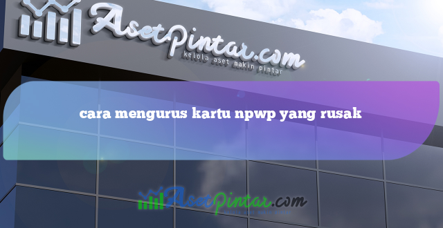 cara mengurus kartu npwp yang rusak