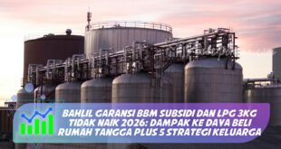 BAHLIL GARANSI BBM SUBSIDI DAN LPG 3KG TIDAK NAIK 2026: DAMPAK KE DAYA BELI RUMAH TANGGA PLUS 5 STRATEGI KELUARGA