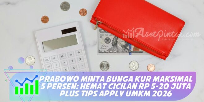 PRABOWO MINTA BUNGA KUR MAKSIMAL 5 PERSEN: HEMAT CICILAN RP 5-20 JUTA PLUS TIPS APPLY UMKM 2026