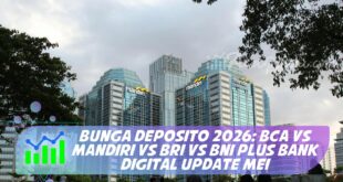 BUNGA DEPOSITO 2026: BCA VS MANDIRI VS BRI VS BNI PLUS BANK DIGITAL UPDATE MEI